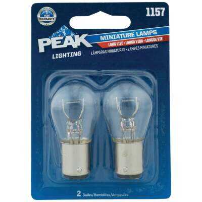 PEAK 1157 12.8/14V Mini Incandescent Automotive Bulb (2-Pack)