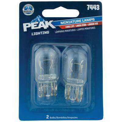 PEAK 7443 13.5V Mini Incandescent Automotive Bulb (2-Pack)