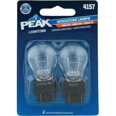 PEAK 4157 12.8/14V Mini Incandescent Automotive Bulb (2-Pack)
