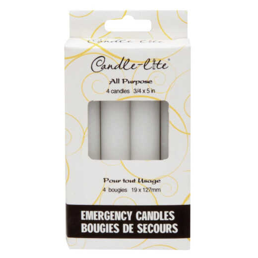 Candle-Lite White Emergency Candle (4 Count)