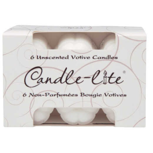 Candle-Lite White Unscented Votive Candle (6-Count)