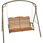 Jack Post Country Garden Steel 71-1/2 In. W. x 48 In. D. x 66-3/4 In. H. Brown Swing Frame Image 6